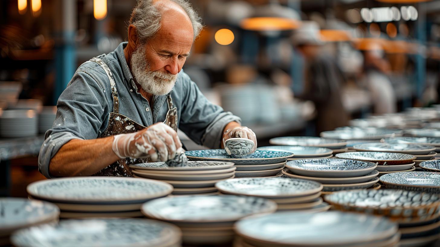 Exquisite Handcrafted Plates with bespoke patterns and textures