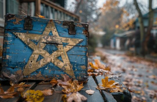 Six-pointed Magen David, also known as the Star of David, symbol of Judaism